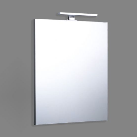 Specchio 60x80 con lampada cromata 20cm